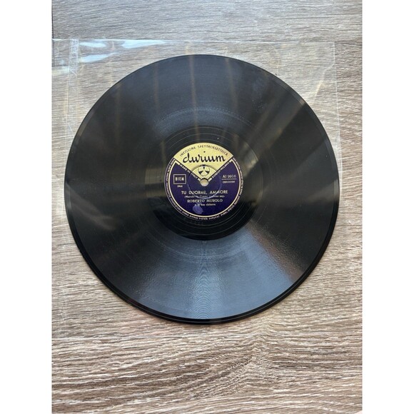 Roberto Murolo “Anema e Core” & “Tu Duorme Ammore” VTG Italian 78 RPM Record - Picture 2 of 2